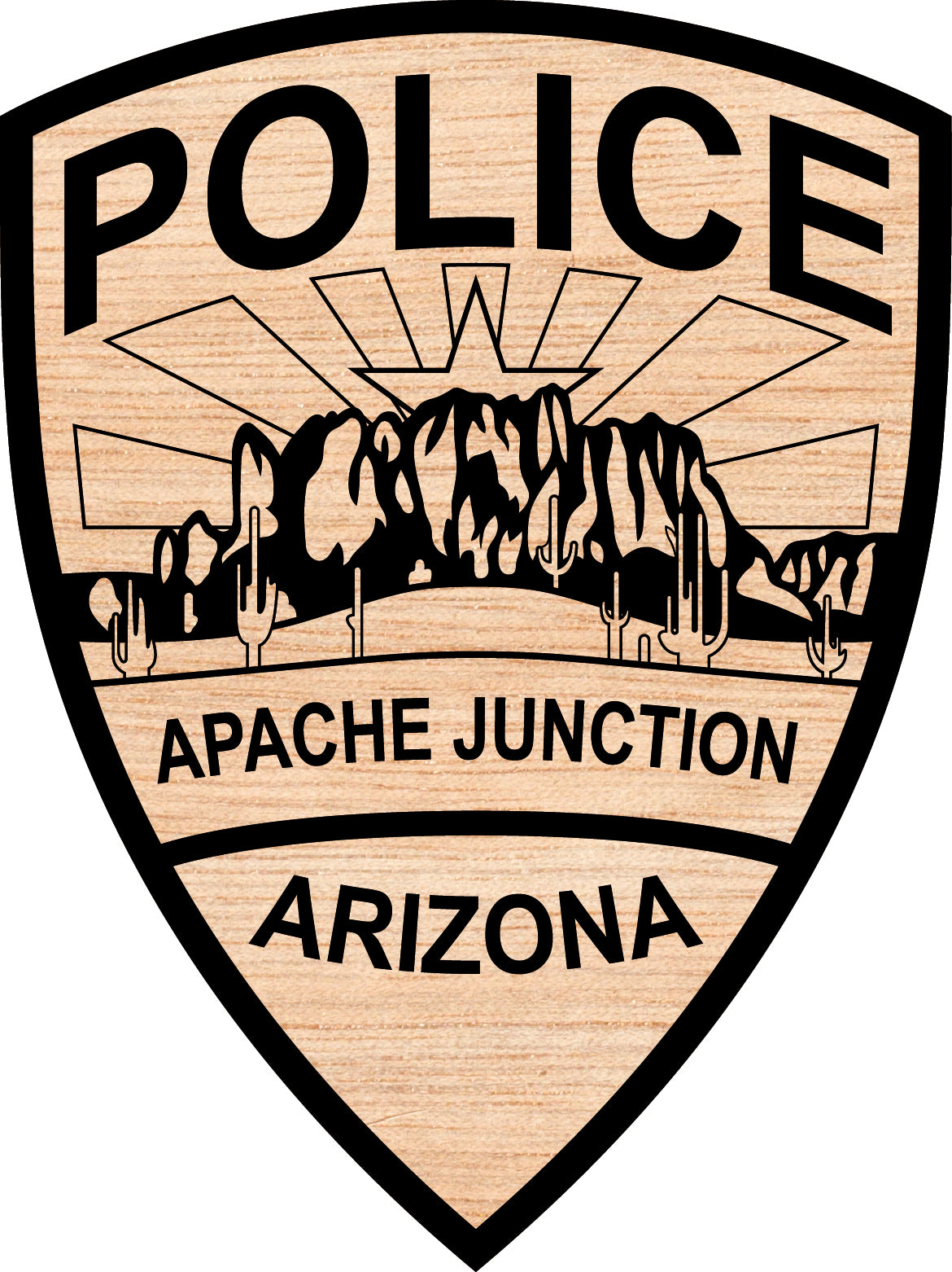 Apache Junction Police Logo SVG, Arizona Police Emblem Vector, Apache Junction Law Enforcement Logo, Police Department SVG Design, AJPD Badge Vector