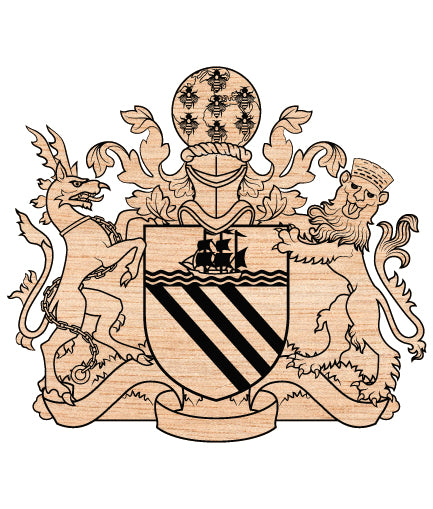 Arms of the City of Manchester Crest SVG, Manchester Coat of Arms Vector, Manchester City Emblem, Historic Manchester Crest SVG, City Arms Vector File