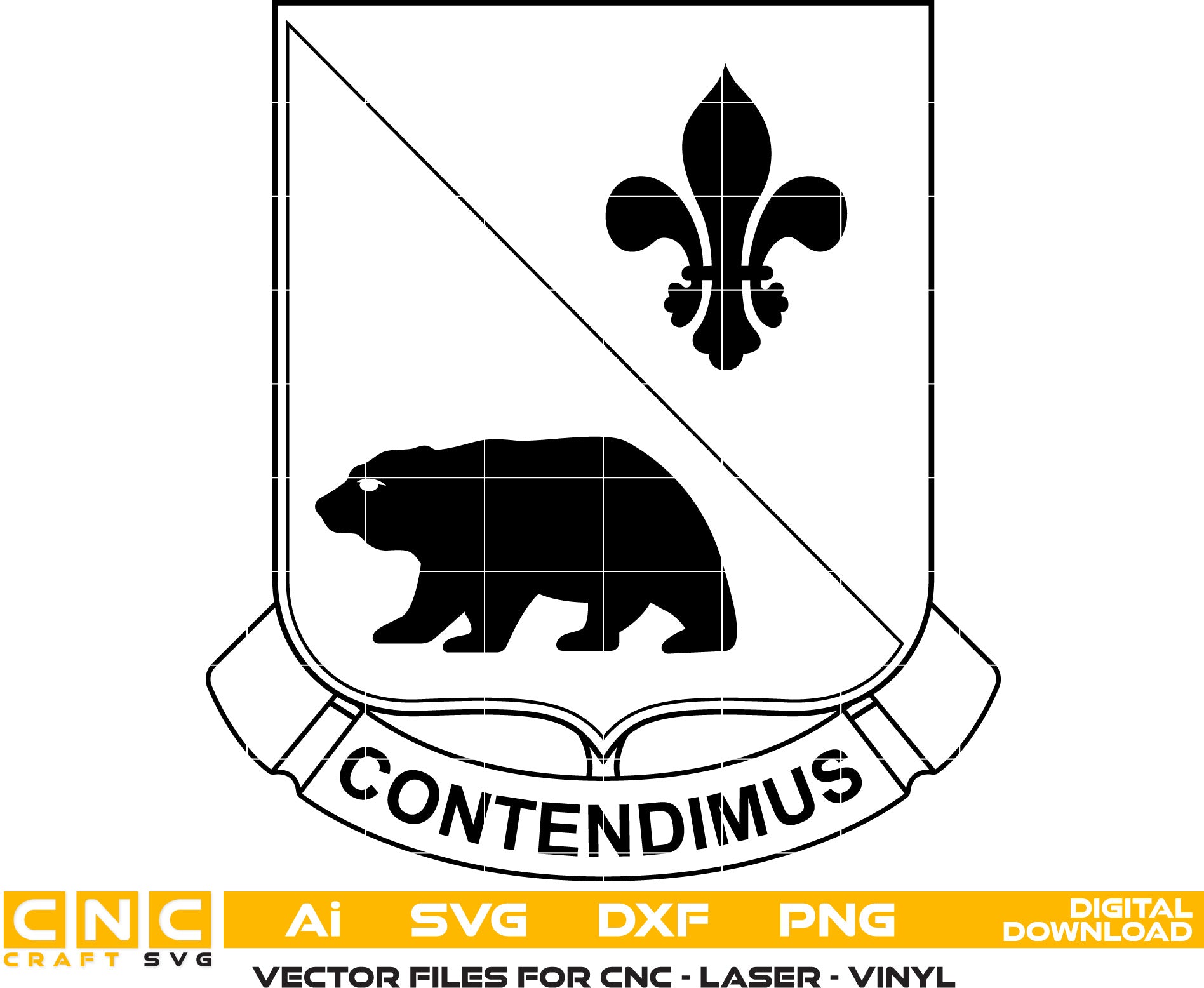 Army Unit Crests Vector art Svg, Dxf, Jpg, Png and Ai files For laser engraving, woodworking, acrylic painting, and all printing machines.