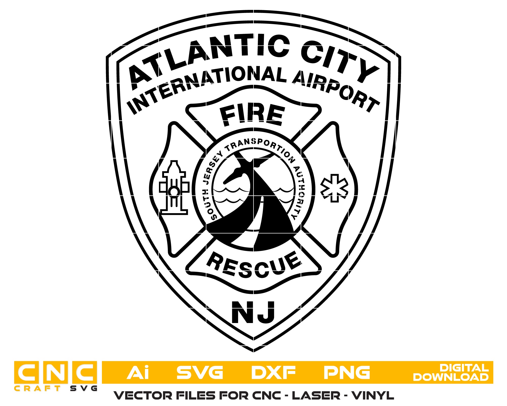 Atlantic City International Airport Fire Department Patch