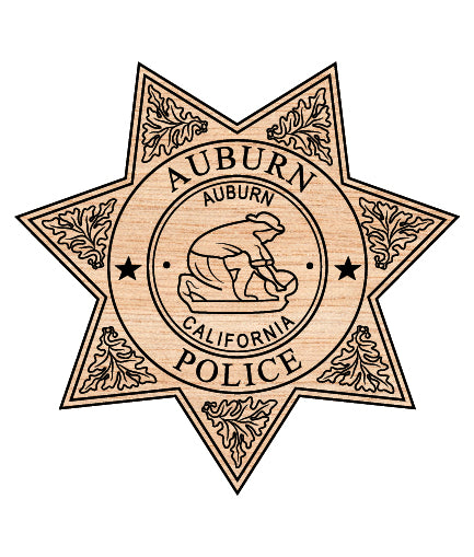 Auburn Police Department Badge SVG, Auburn California Police Badge Vector, Auburn Police SVG Emblem, California Law Enforcement Badge Logo SVG, #support