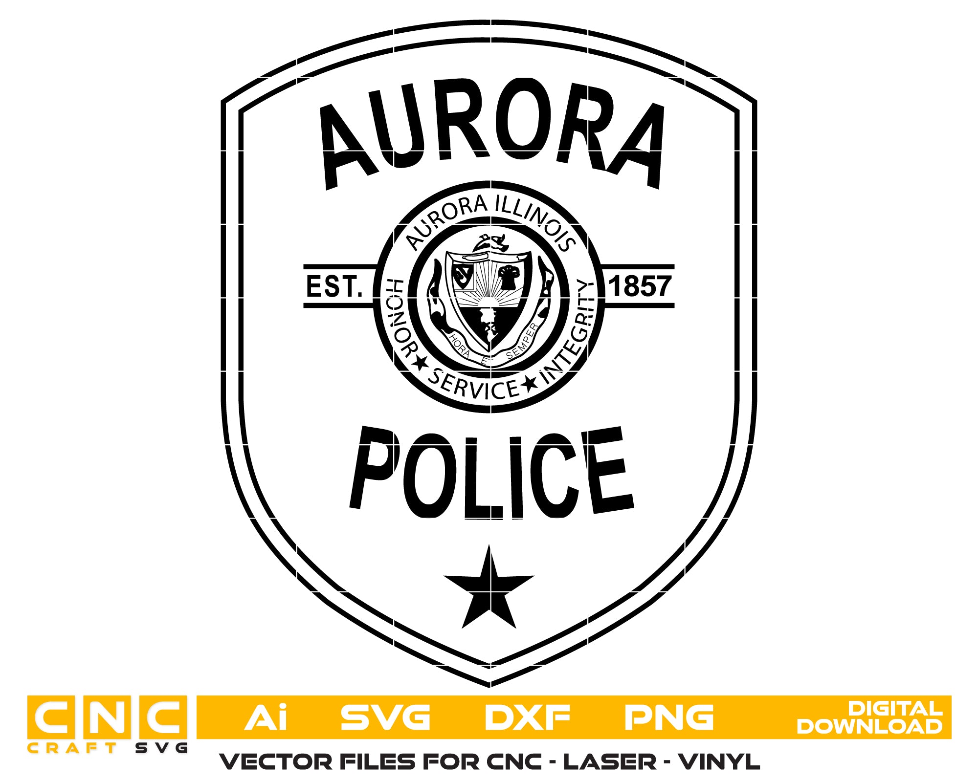 Aurora Police Department Patch SVG