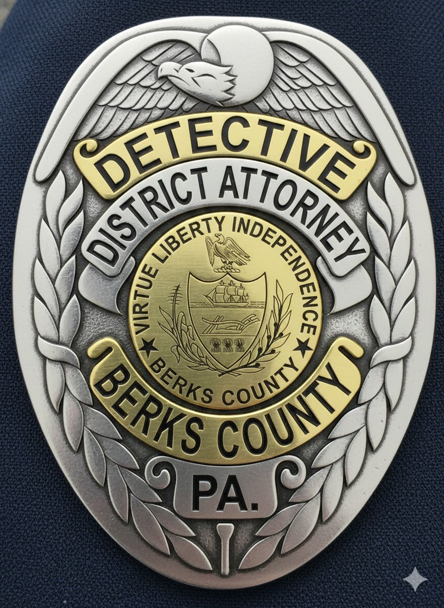 Barks County Detective Police Badge SVG
Barks County Detective Badge Vector
Barks County Police Emblem Design
Detective Police Badge SVG Pennsylvania
Barks County Law Enforcement Badge