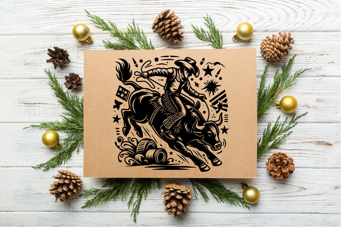 Bull Rider Vector
