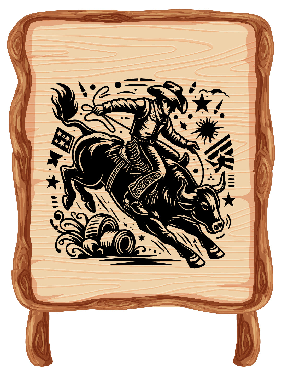 Bull Riders Number Template Bull Rider Vector