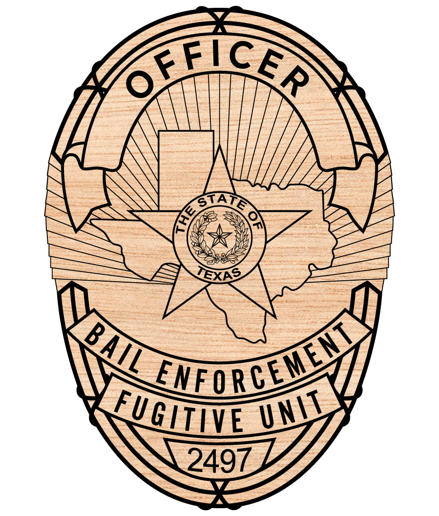 Bail Enforcement Fugitive Unit Police Officer Badge SVG, Texas Bail Enforcement Badge Vector, Fugitive Recovery Police Badge SVG, Law Enforcement Officer Badge, Texas Police Badge Vector File