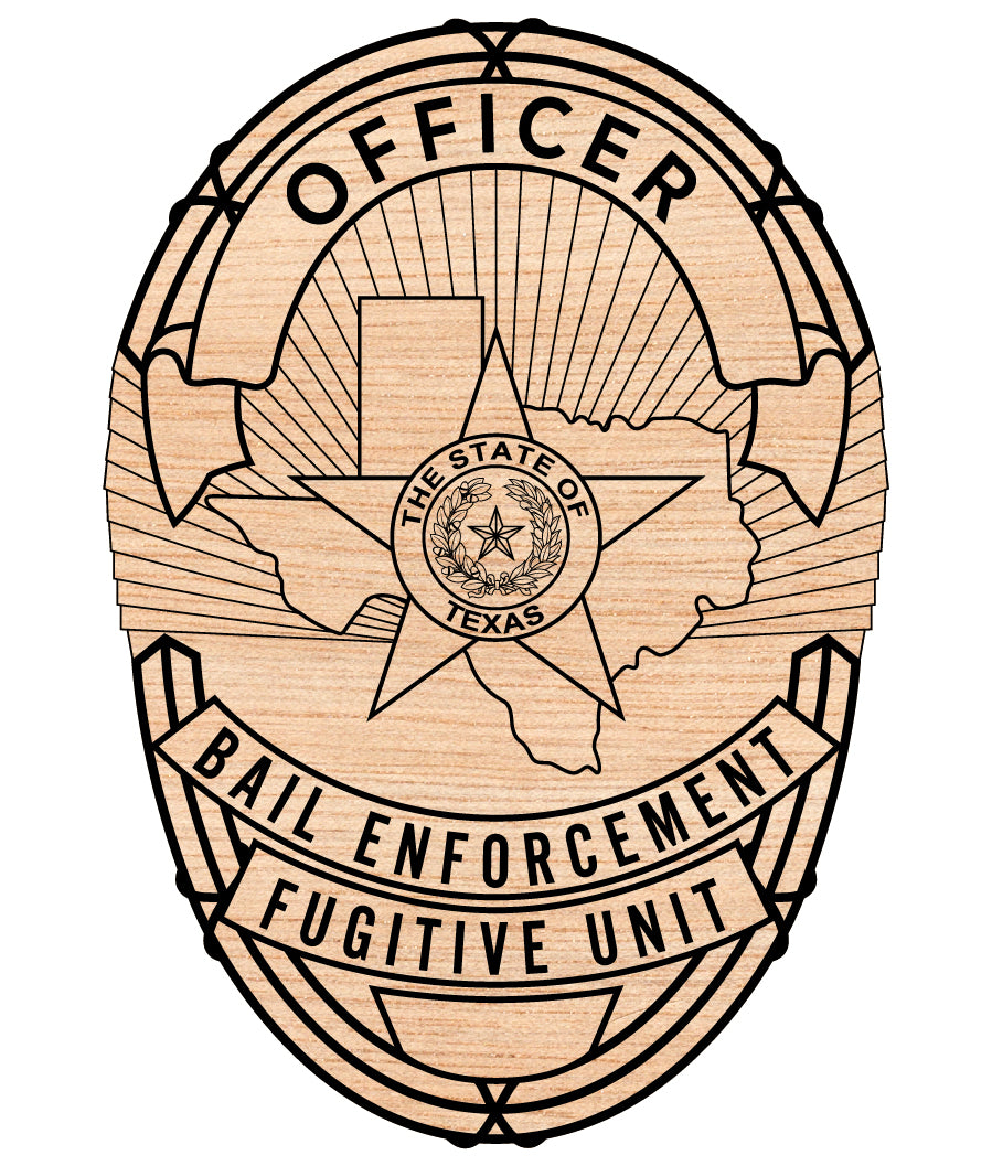 Bail Enforcement Fugitive Unit Police Officer Badge SVG, Texas Bail Enforcement Badge Vector, Fugitive Recovery Police Badge, Law Enforcement Officer Badge SVG, Texas Police Badge Vector