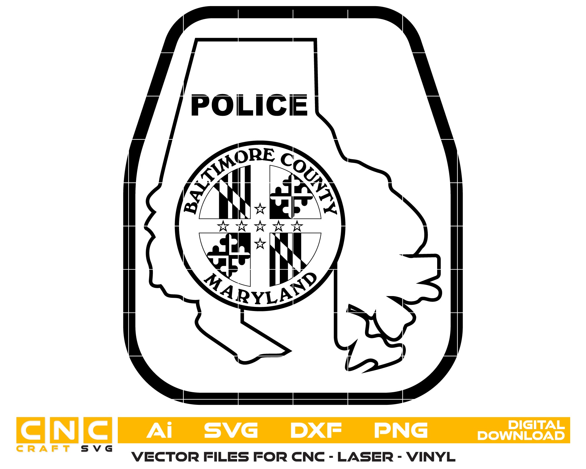 Baltimore County Police Department Patch SVG, Baltimore County PD Patch Vector, Maryland Police Emblem SVG, Law Enforcement Patch Design, BC Police Patch Logo
