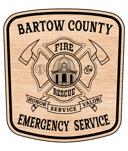 Bartow County Emergency Service Patch SVG, Bartow County GA Public Safety Emblem, Emergency Service Patch Vector, Georgia Public Safety Patch, Bartow County Patch Logo