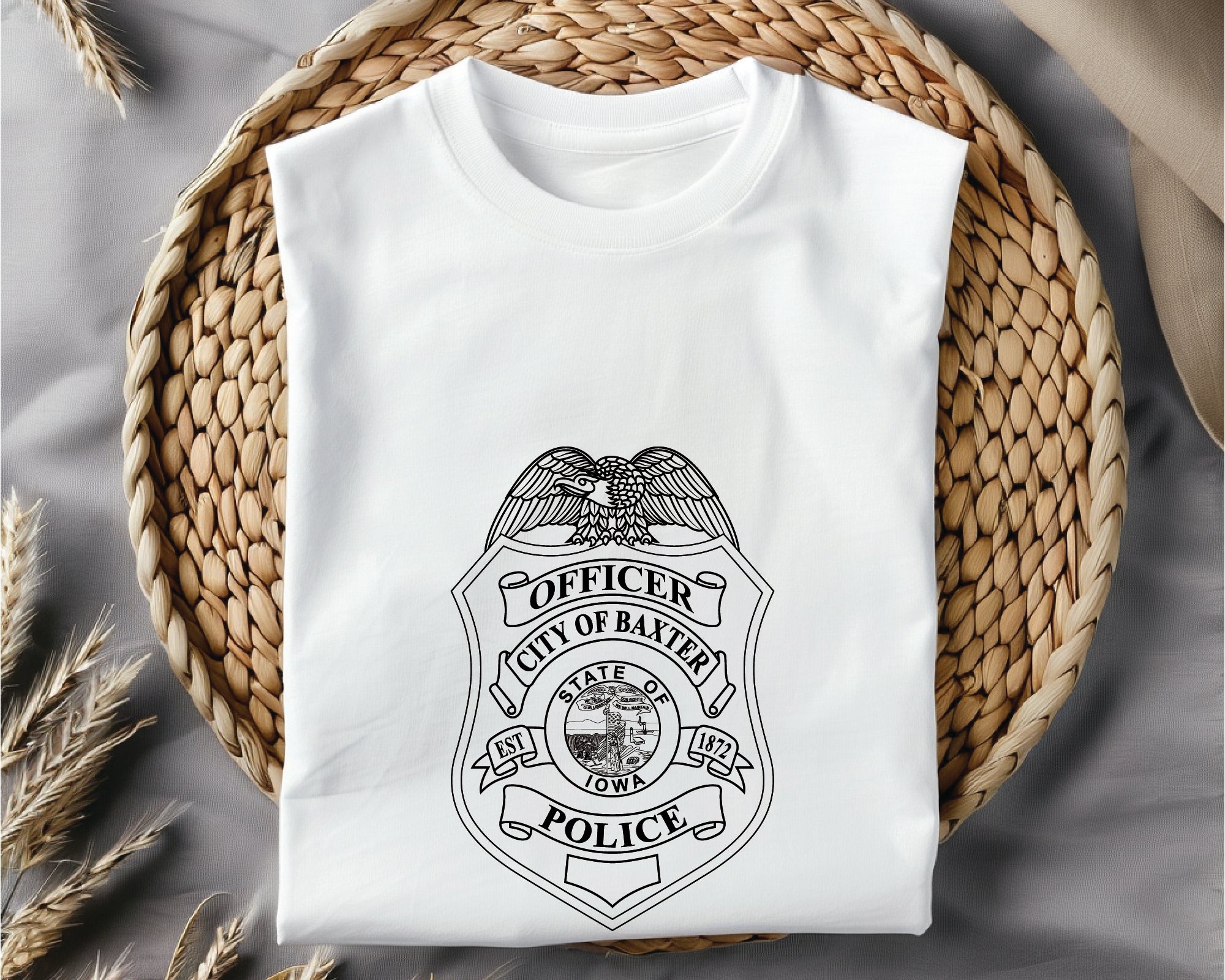 City of Baxter Police Badge SVG, Baxter Police Officer Badge Vector, Baxter Police Logo SVG, Law Enforcement Badge SVG, Police Emblem Vector, Baxter City Badge Design