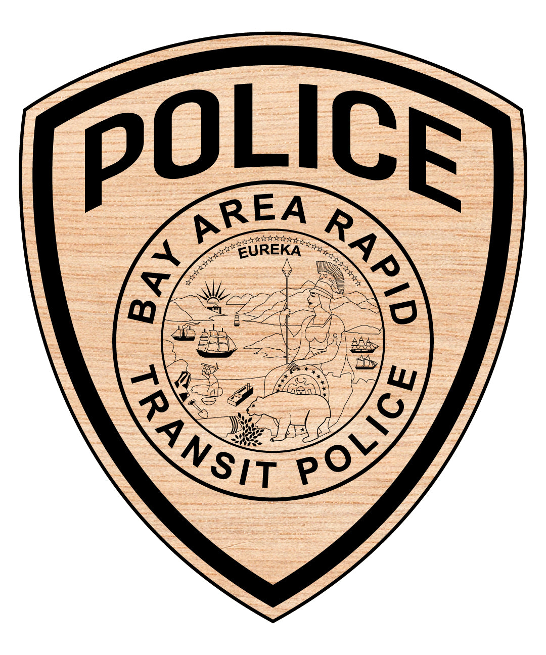 Bay Area Rapid Transit Police Department Patch SVG, BART Police Patch Vector, California Law Enforcement Patch SVG, BART PD Patch Design, Police Emblem SVG