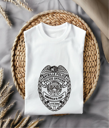 Bayville Police Department U.S. 250th Anniversary Badge SVG, Bayville Police Badge Vector, Police Anniversary Badge SVG, Law Enforcement Badge Vector, Patriotic Police Badge SVG