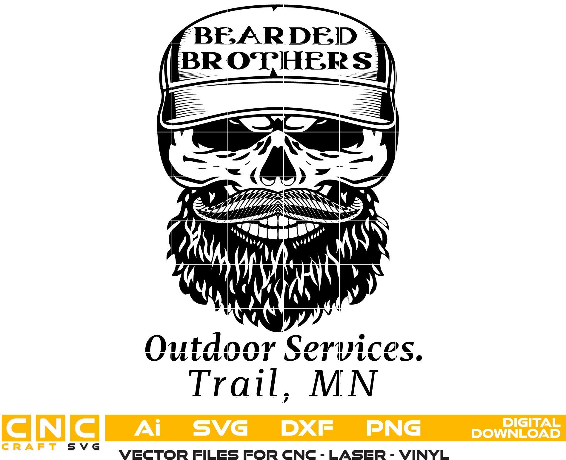 Bearded Brothers Vector Art