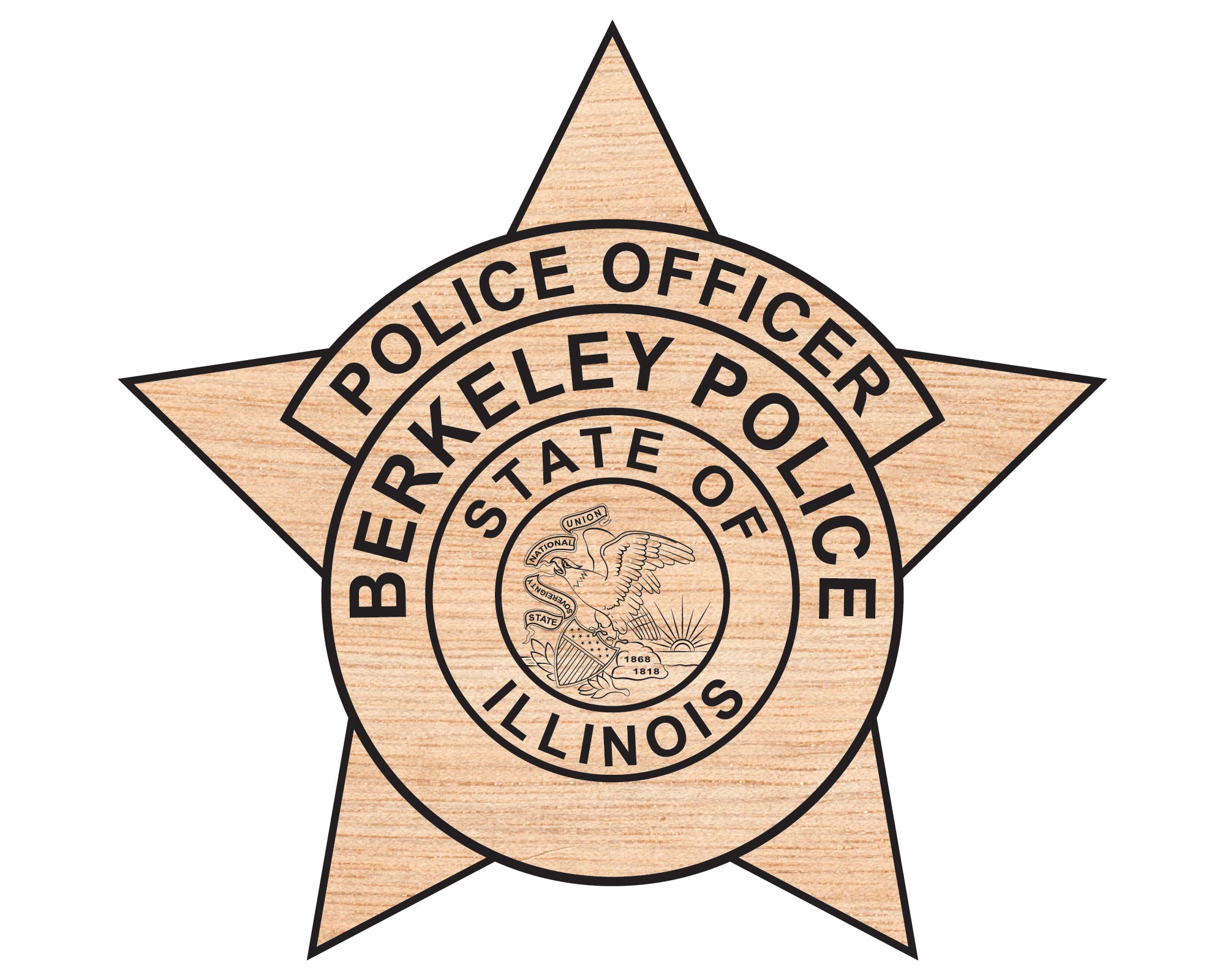 Berkeley Police Officer Badge SVG, Berkeley Police Badge Vector, California Police Badge Design, Law Enforcement Badge SVG