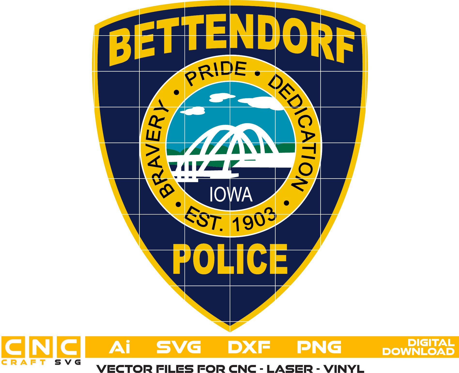 Bettendorf Police Badge Colour File