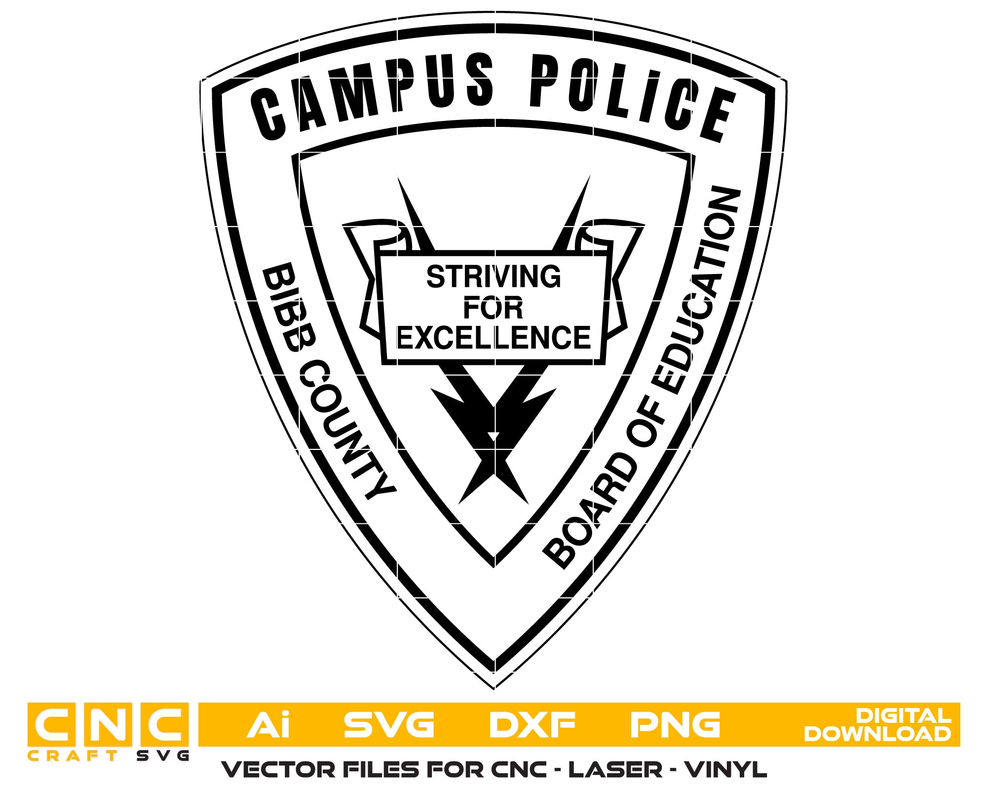 Bibb County BOE Campus Police Department Patch SVG, Campus Police Patch Vector, Bibb County BOE Police Patch, Law Enforcement Patch SVG, School Police Patch Vector