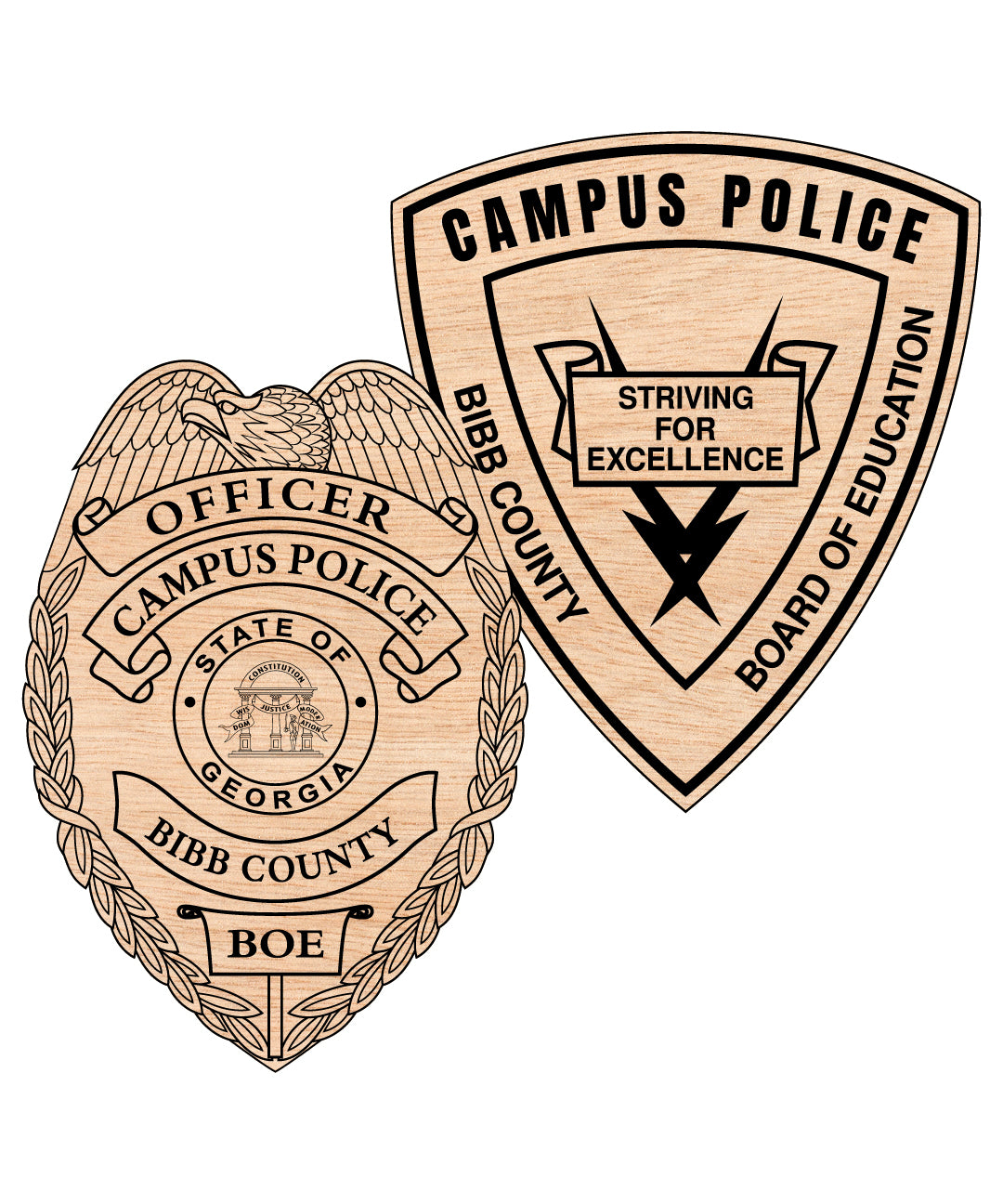 Bibb County Campus Police Department Badge & Patch SVG, Campus Police Badge and Patch Vector, Bibb County Campus Police Badge, Law Enforcement Badge SVG, School Police Patch Vector