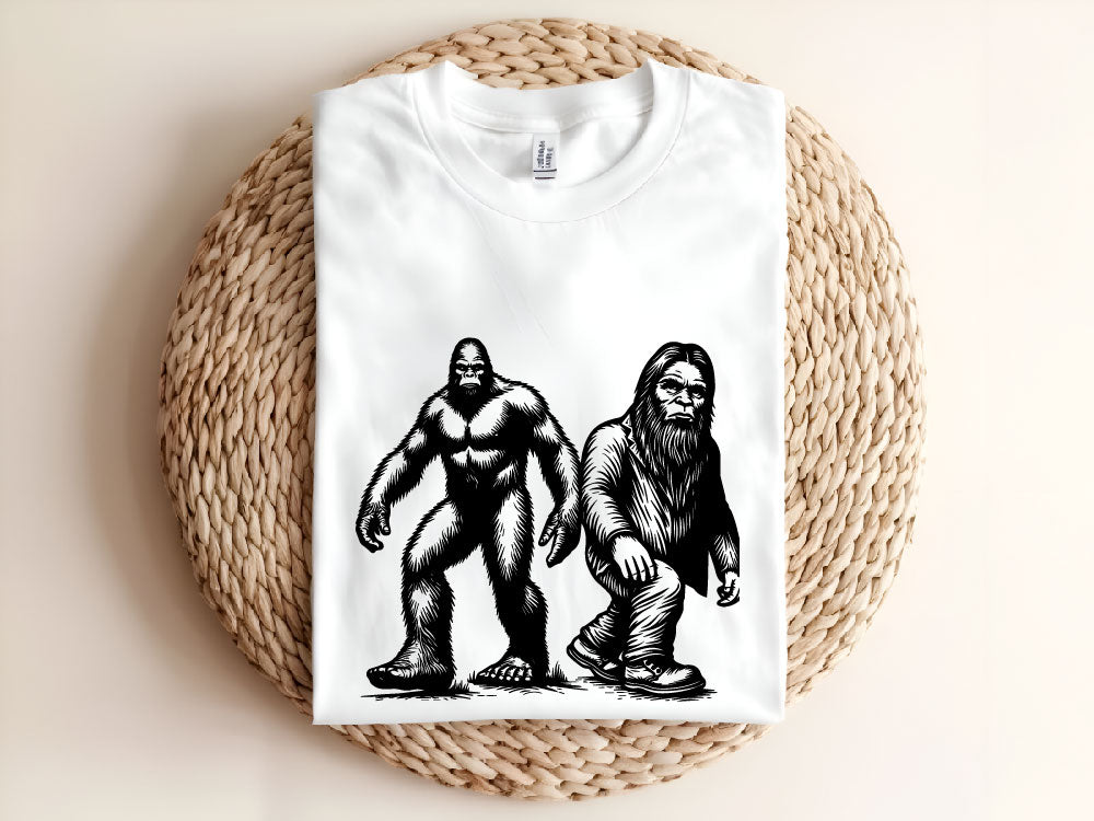 Bigfoot & Man Vector SVG