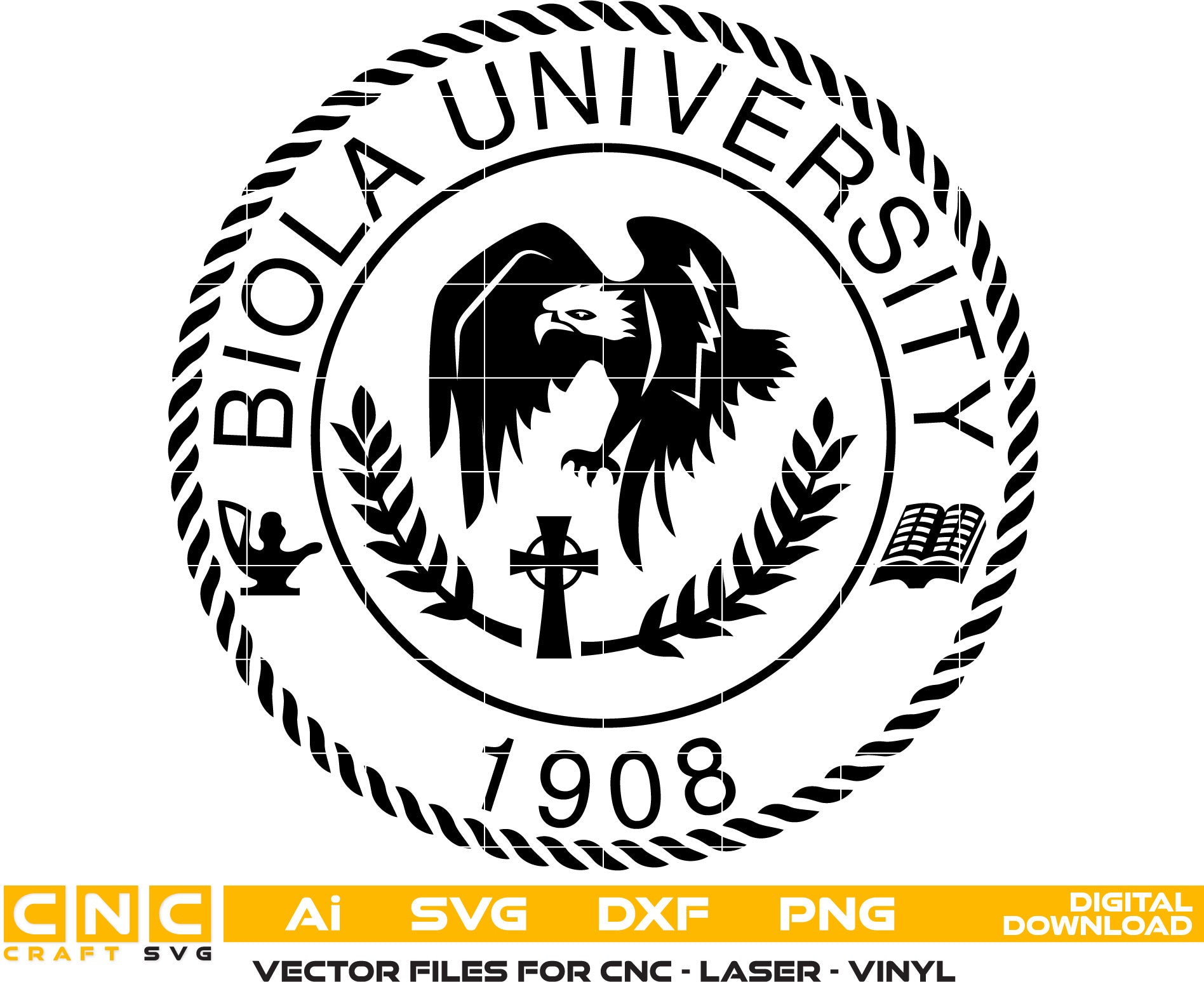 Biola University Seal Vector Art, Biola University logo, Biola University Digital File