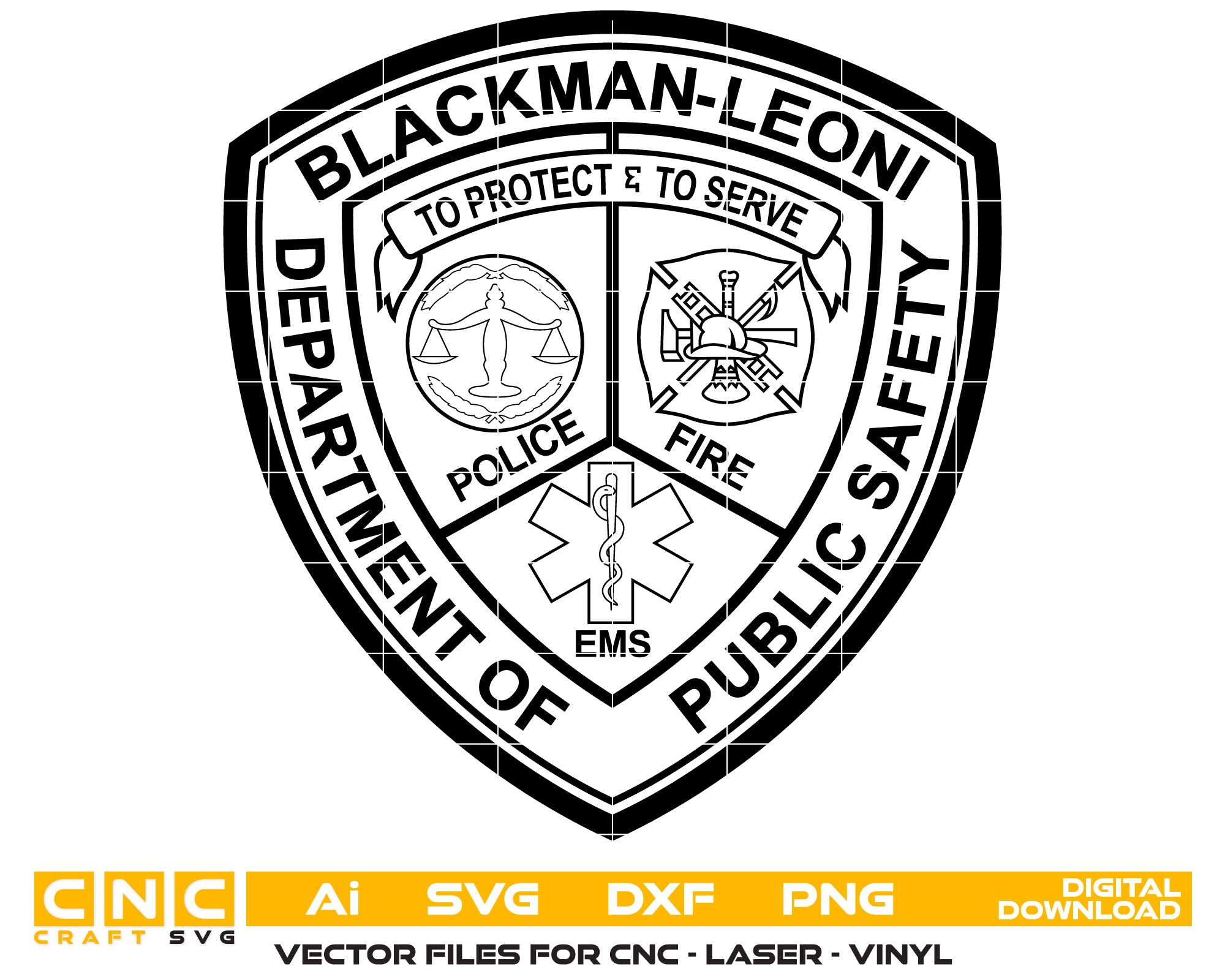Blackman Leoni Township public safety department Badge