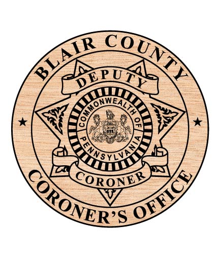 Blair County Deputy Coroner Badge SVG, Pennsylvania Coroner Badge Vector, Deputy Coroner Emblem SVG, Blair County Coroner Office Badge, Coroner Badge Design