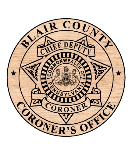 Blair County Deputy Chief Coroner Badge SVG, Pennsylvania Coroner Badge Vector, Deputy Chief Coroner Emblem, Blair County Coroner SVG, Coroner Office Badge Design