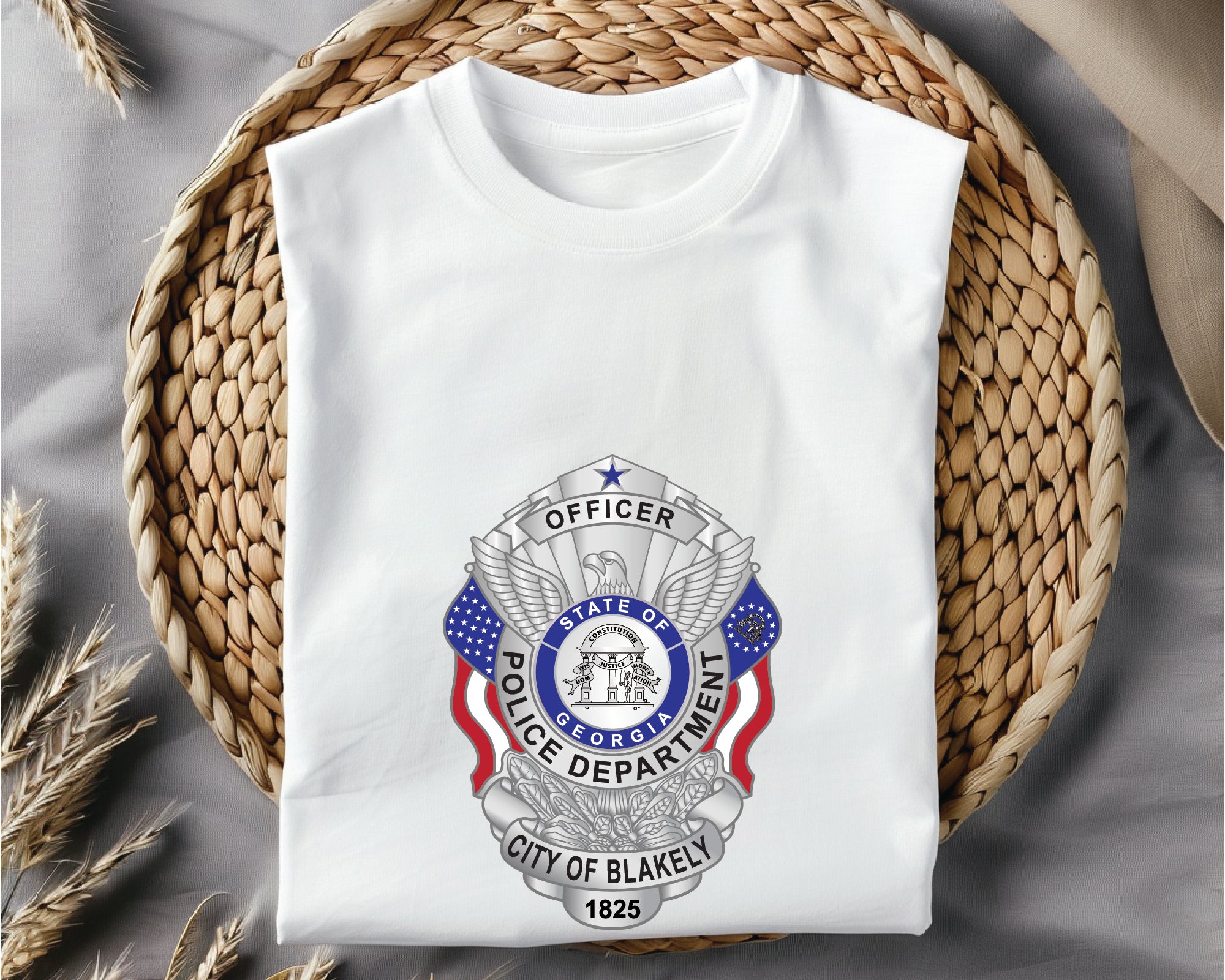 Blakely Police Badge SVG, Blakely Officer Badge Vector, Police Badge Full Color SVG, Law Enforcement Badge SVG, Blakely Police Printing File