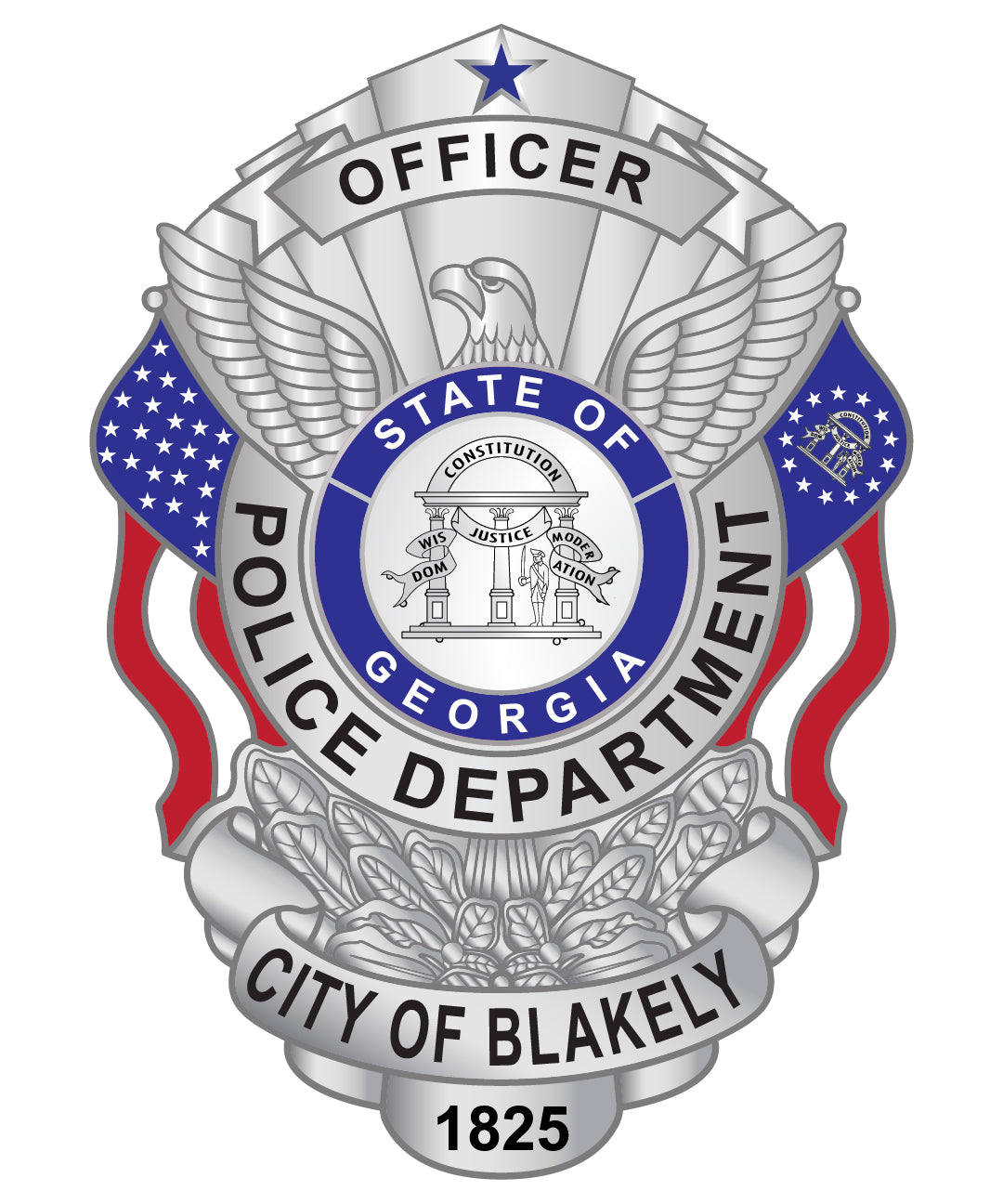 Blakely Police Badge SVG, Blakely Officer Badge Vector, Police Badge Full Color SVG, Law Enforcement Badge SVG, Blakely Police Printing File