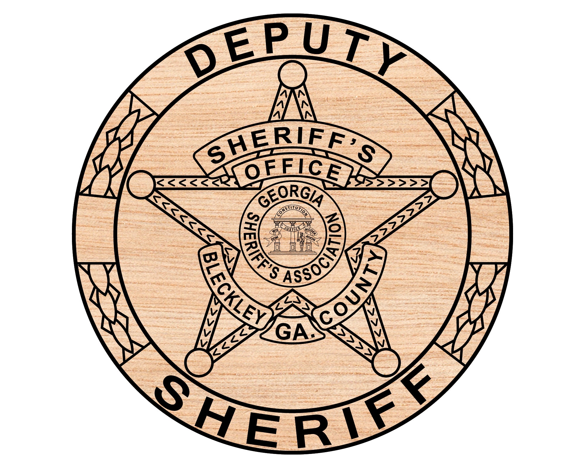 Bleckley County Sheriff Badge SVG, Georgia Deputy Sheriff Vector, Bleckley County Badge Design, Law Enforcement SVG, Georgia Sheriff Logo, Deputy Badge Vector