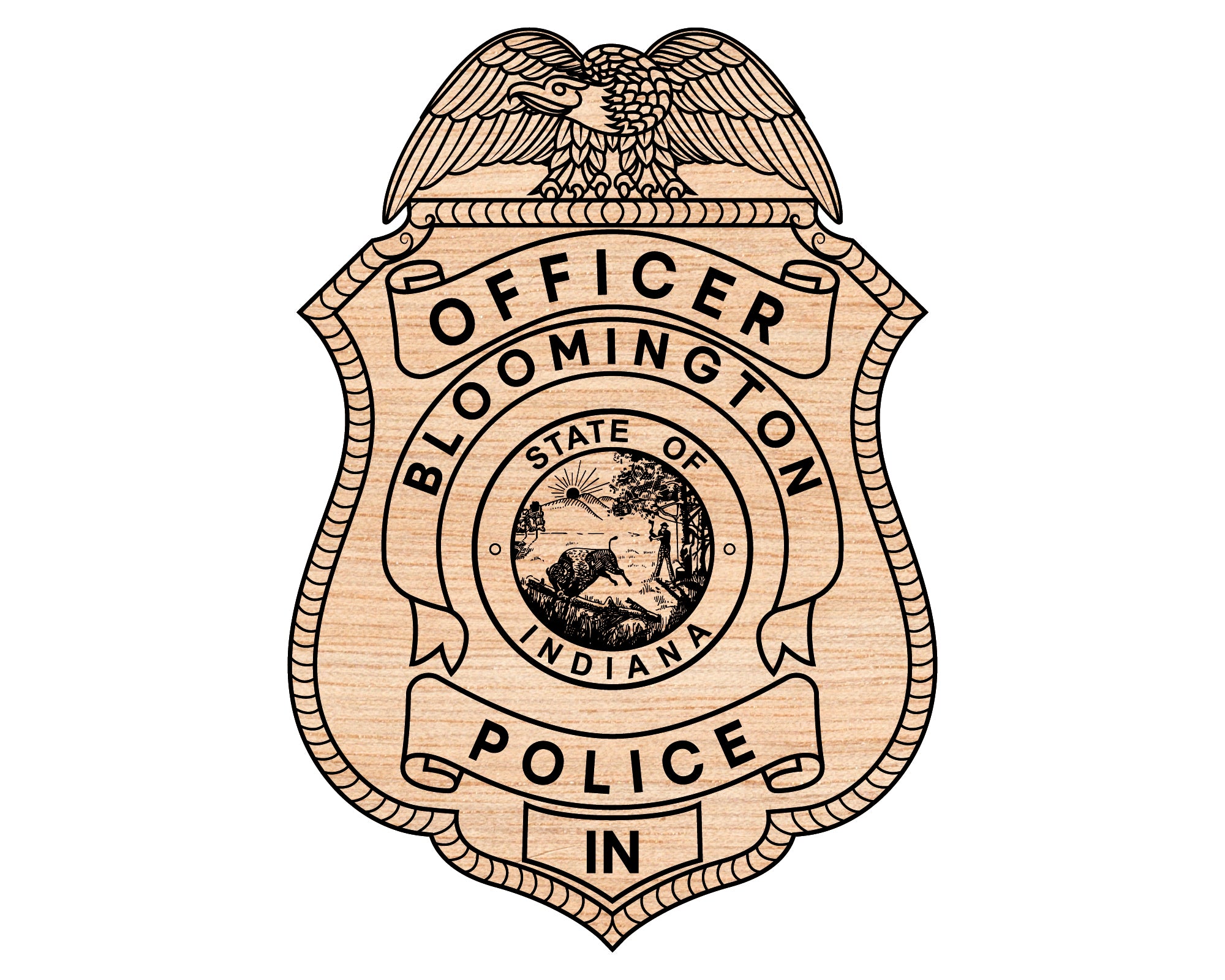 Bloomington Police Badge SVG, Bloomington Police Vector, Police Department Badge SVG, Law Enforcement Logo Vector, Bloomington Badge Design, Police SVG File