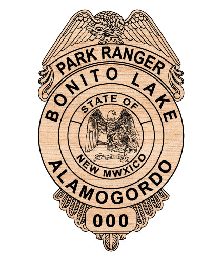 Bonito Lake Park Rangers In Alamogordo Badge SVG, New Mexico Park Ranger Badge Vector, Alamogordo Park Ranger Badge, Outdoor Service Badge SVG, Park Ranger Badge Vector