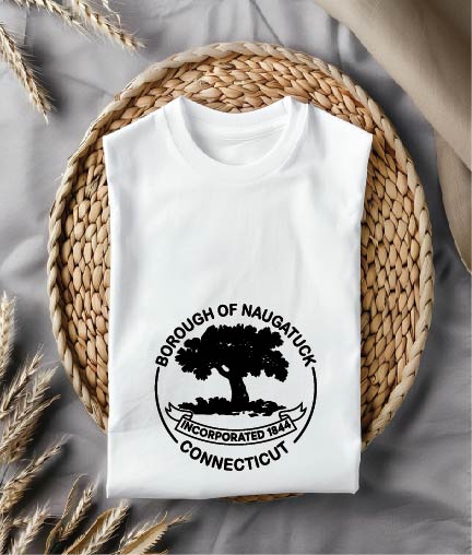 Borough of Naugatuck Connecticut Seal SVG digital download, municipal emblem vector design for Cricut, Silhouette, CNC, engraving, and local government crafts.