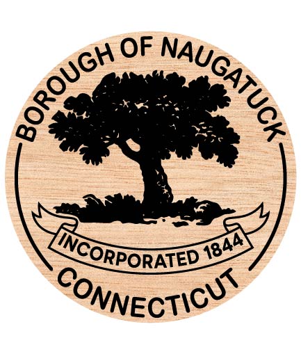 Borough of Naugatuck Connecticut Seal SVG digital download, municipal emblem vector design for Cricut, Silhouette, CNC, engraving, and local government crafts.