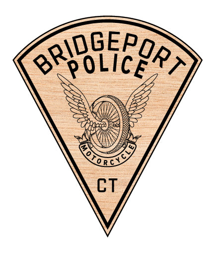 Bridgeport Police Motorcycle Unit Patch SVG, Bridgeport Police Patch Vector, Connecticut Police Motorcycle Emblem SVG, Bridgeport PD Patch Vector, Law Enforcement Patch SVG