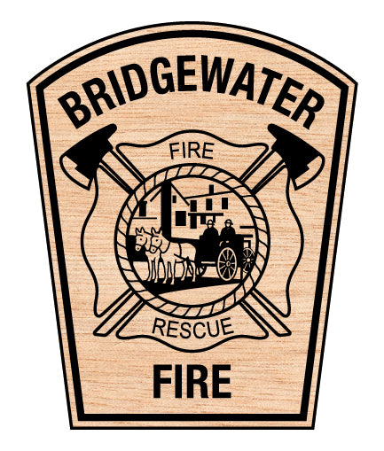 Bridgewater Fire Rescue Department Badge SVG, Bridgewater Firefighter Badge Vector, Fire Rescue Emblem SVG, Bridgewater Fire Department Badge Vector, Firefighter Badge SVG