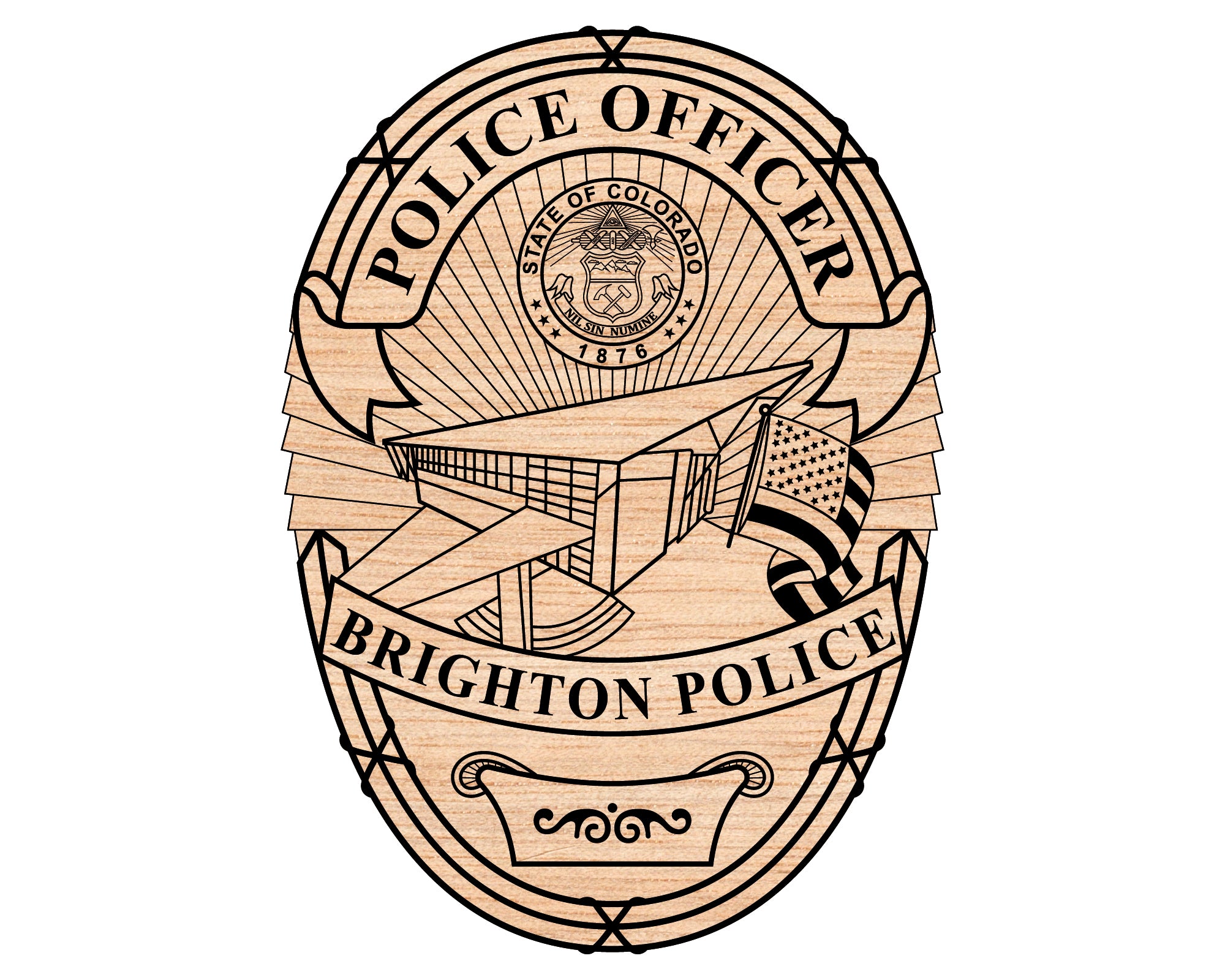 Brighton Police Badge SVG, Brighton Police Department Vector, Law Enforcement Badge SVG, Brighton Police Logo, Police Badge Design SVG, Brighton PD Vector