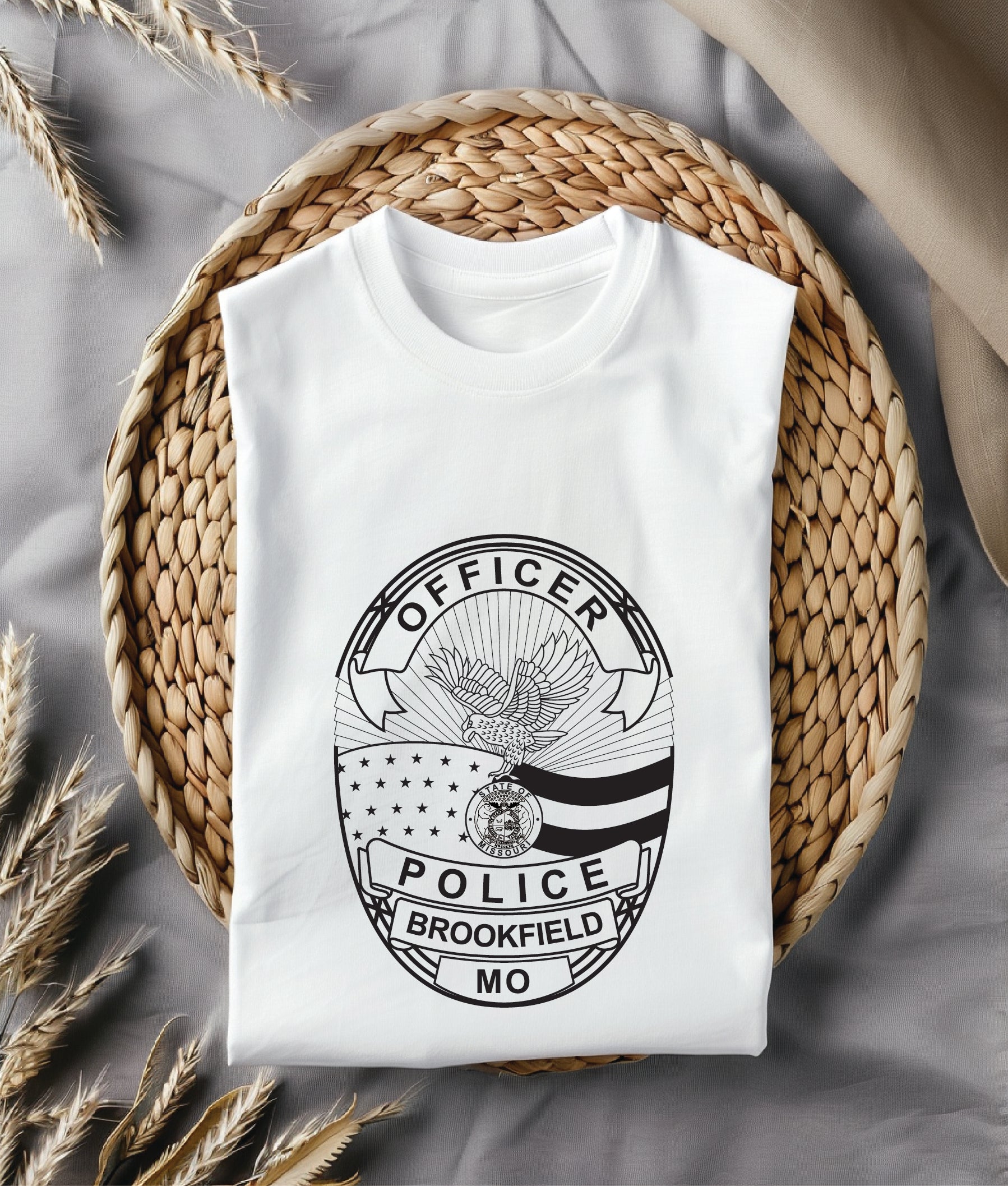 brookfield police department badge svg, brookfield mo police badge vector design, brookfield missouri police svg emblem, missouri police badge svg file, brookfield police officer badge svg