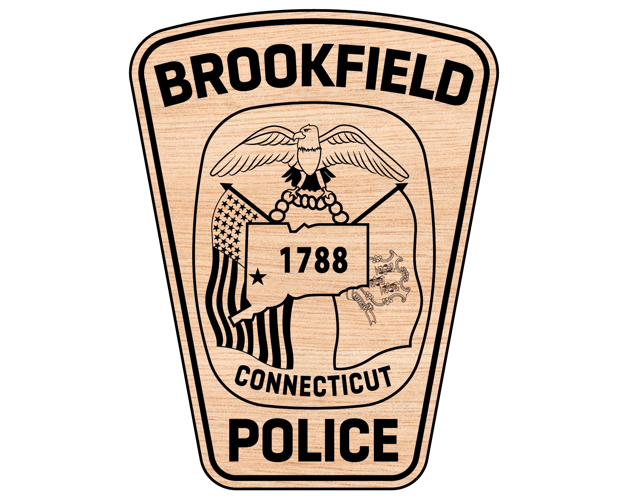 Brookfield Police Department Patch
Connecticut Badge
 Police Department Patch
 Police Department Badge
Brookfield Badge
