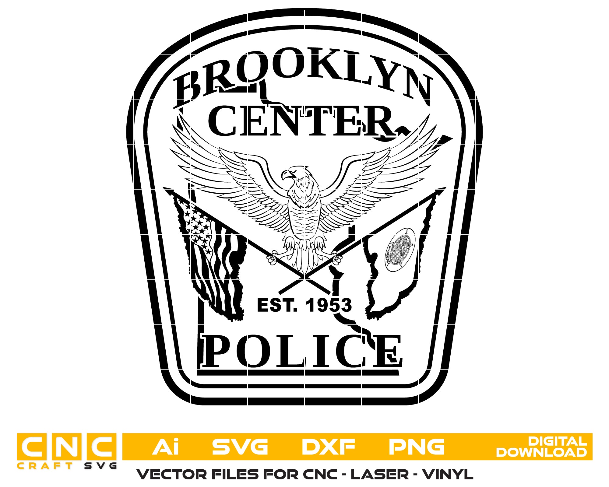 Brooklyn Center Police Logo SVG, Minnesota Police Logo Vector, Brooklyn Center Police Department Logo, Law Enforcement Logo SVG, Police Department Emblem Vector