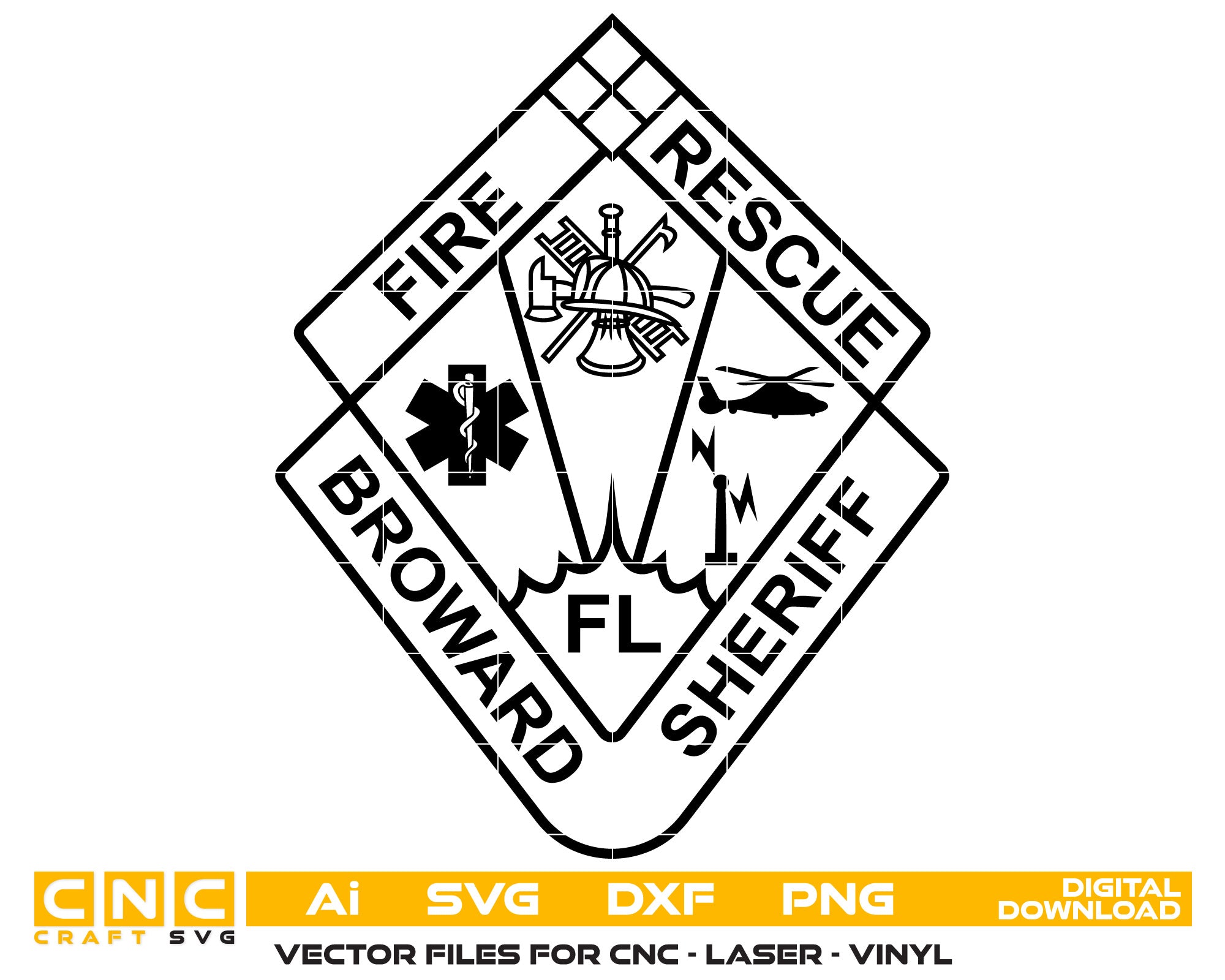 Broward County Sheriff Department of Fire Rescue Badge