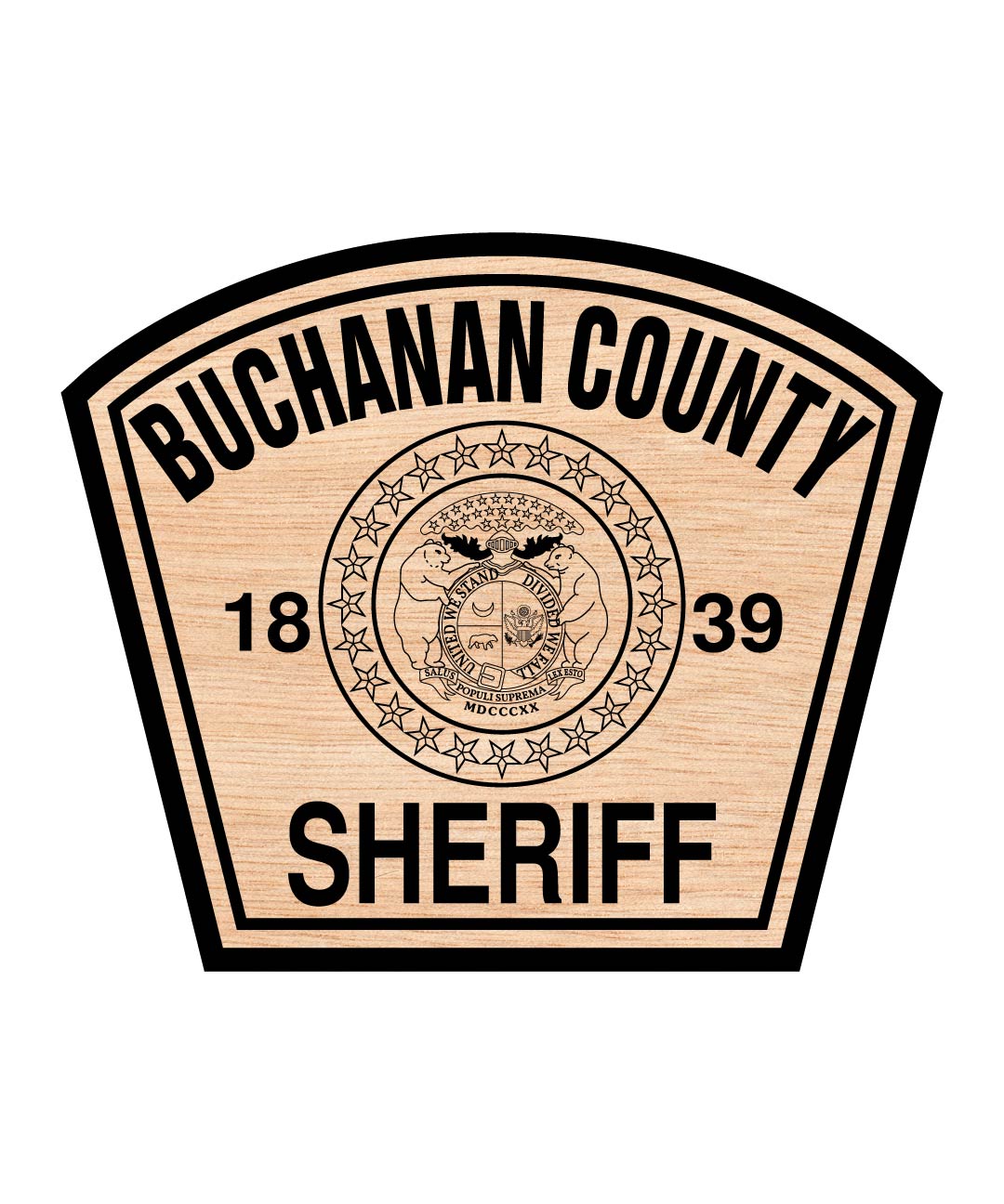 Buchanan County Sheriff Badge SVG, Sheriff Office Badge Vector, Law Enforcement Emblem SVG, Police Shield Design, Sheriff Star Vector, Engraving Badge File