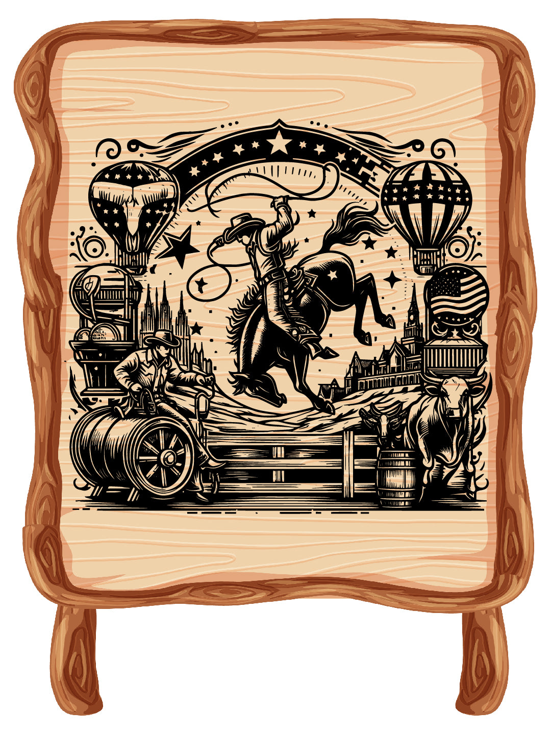 Bull Rowing Vector Bull Riding Vector SVG File | Rodeo Cowboy Design for CNC, Vinyl, and