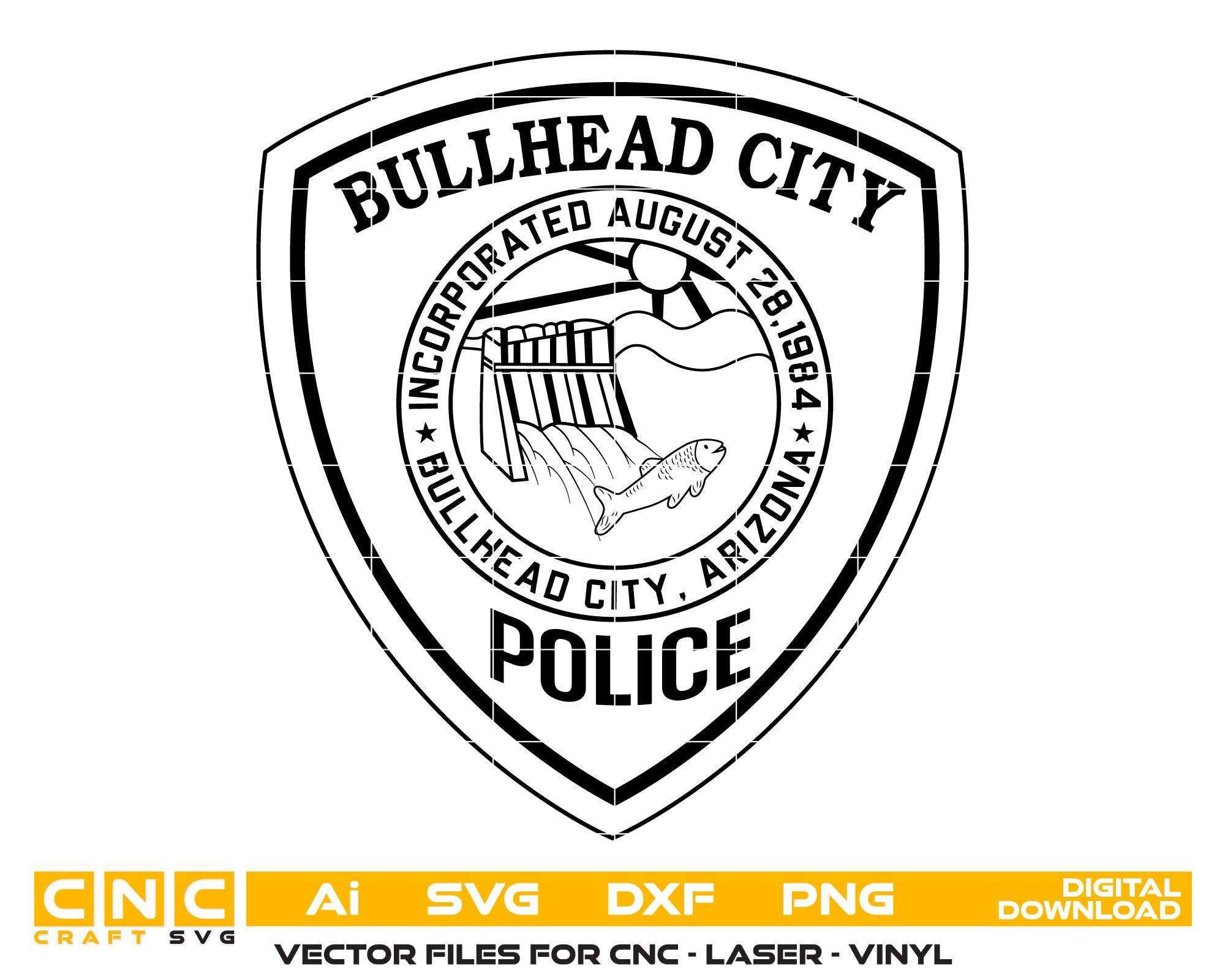 Bullhead City Police Patch, Arizona