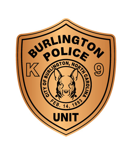 Burlington Police K9 Unit Badge