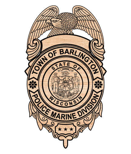 Burlington Police Marine Division Badge SVG, Burlington Wisconsin Police Badge Vector, Burlington Police Marine SVG Emblem, Wisconsin Law Enforcement Badge Logo SVG, #support