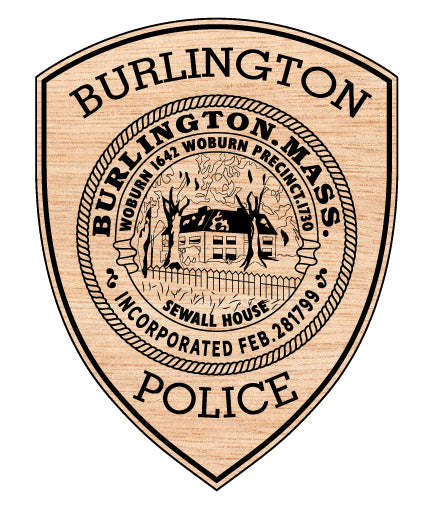 Burlington Police Patch SVG, Burlington Massachusetts Police Patch Vector, Burlington MA Police Emblem SVG, Massachusetts Police Patch Vector, Burlington Police Logo SVG