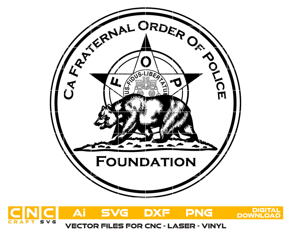 CA Fraternal Order of Police Foundation Logo SVG, Law Enforcement Logo