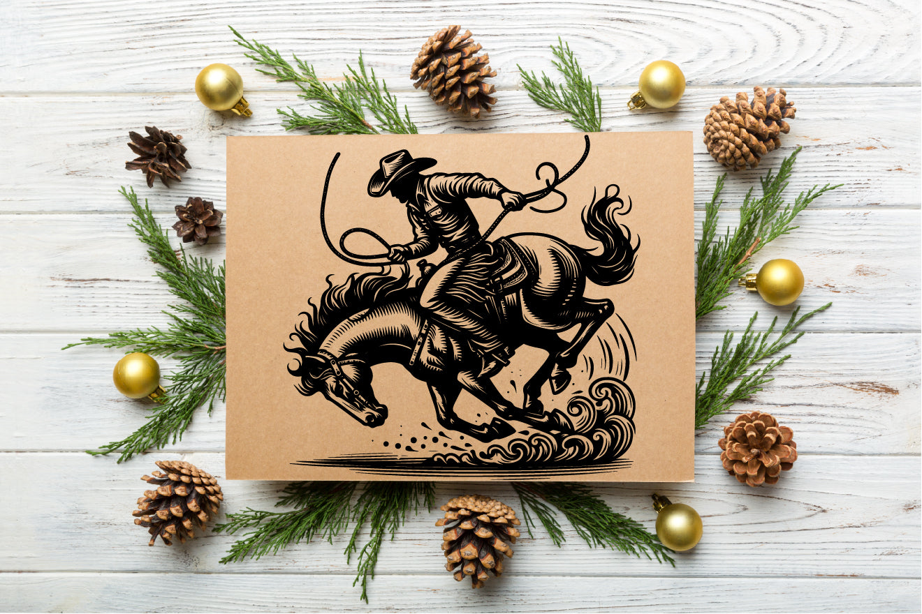 Bull Rider Vector