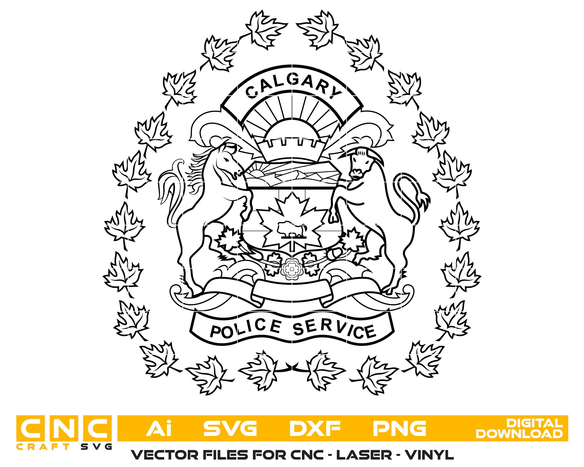 Calgary Police Rodeo Logo Calgary Police Service Logo SVG, Law Enforcement Logo Vector File