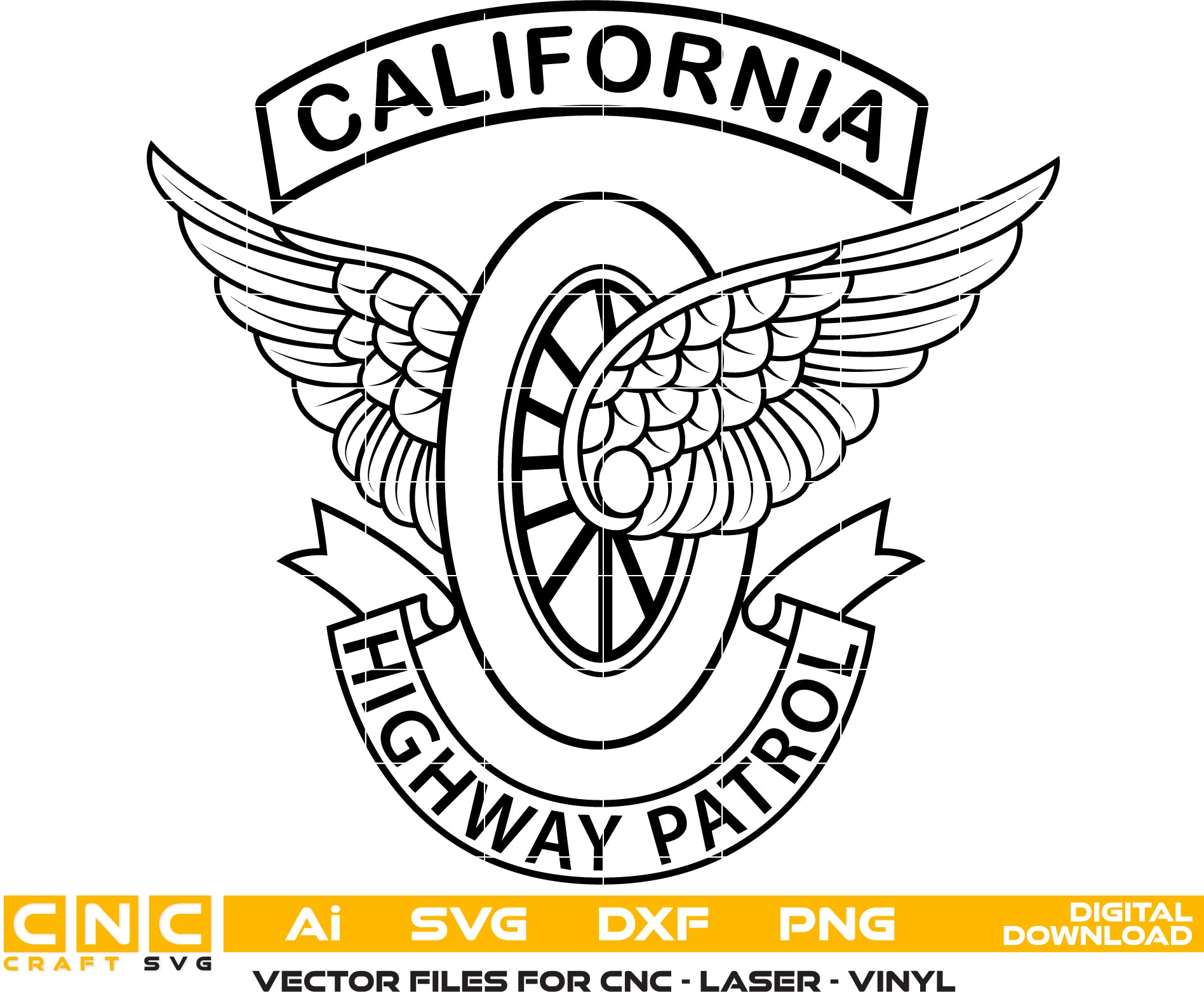 California Highway Patrol Badge Vector art Digital file